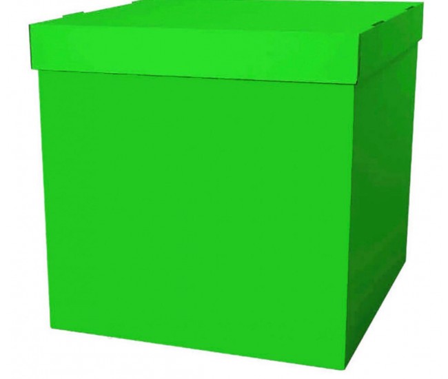 коробка для шаров в минске, коробка с воздушными шарами в минске, заказать коробку с шарами минск, зеленая коробка для шаров