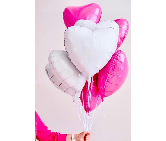 купить шары сердца фольгированные в минске с доставкой, шары на день влюбленных, шары на 14 февраля